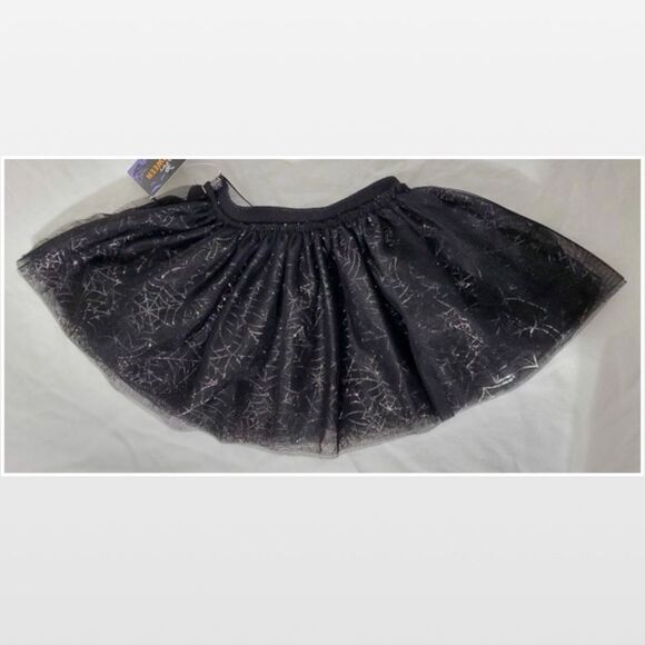 New Black Halloween Skirt With Spider Webs Ruffle Tulle - Picture 11 of 16